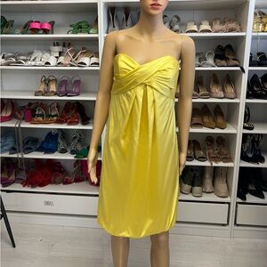 Nicole Miller Women's Yellow Strapless Dress